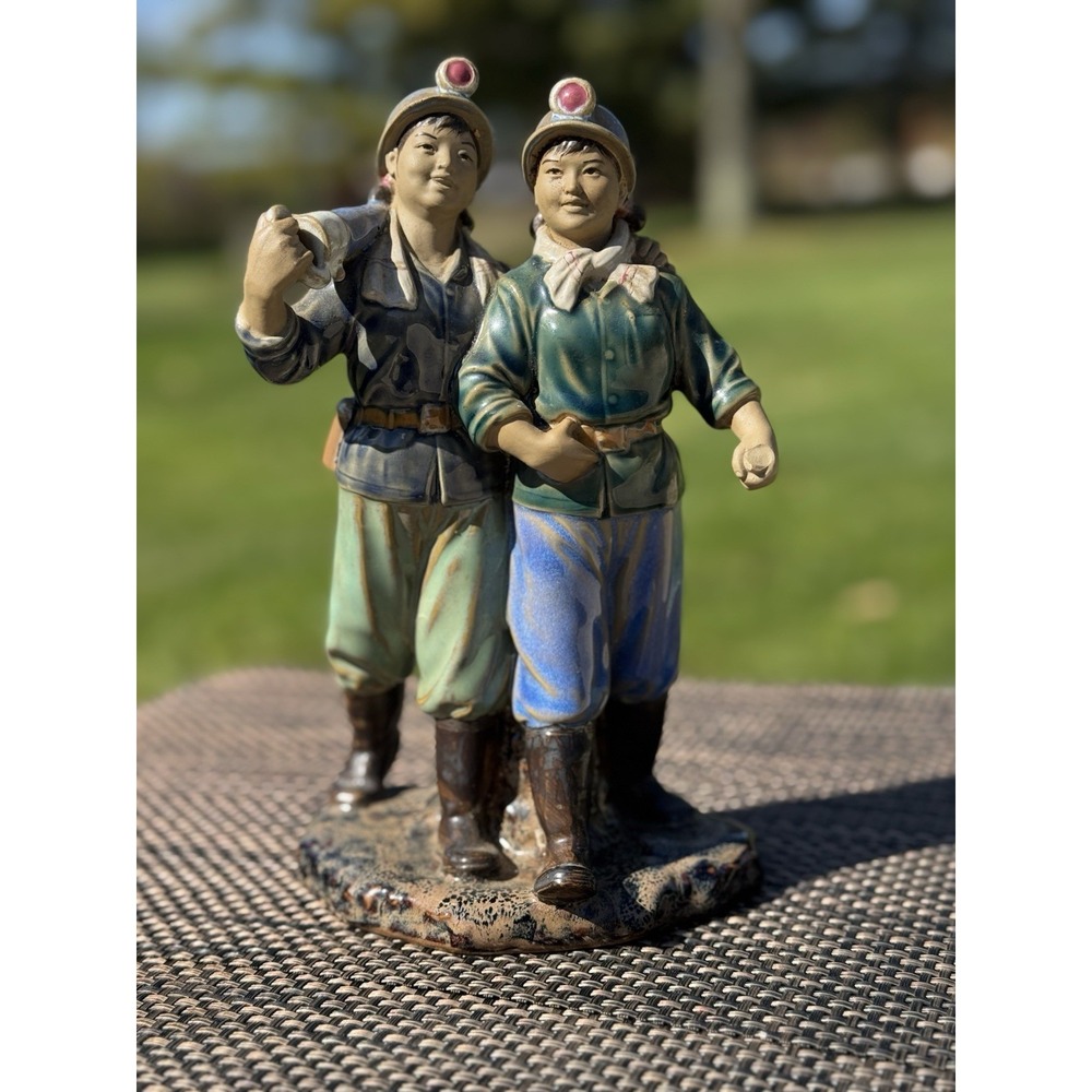 Chinese Cultural Revolution Shiwan Jingdezhen Iron Girls Female Miners HTF READ